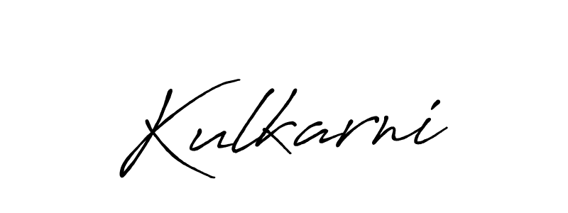 Use a signature maker to create a handwritten signature online. With this signature software, you can design (Antro_Vectra_Bolder) your own signature for name Kulkarni. Kulkarni signature style 7 images and pictures png