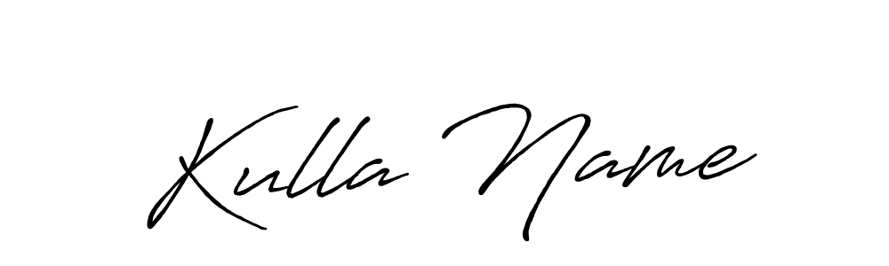 How to make Kulla Name name signature. Use Antro_Vectra_Bolder style for creating short signs online. This is the latest handwritten sign. Kulla Name signature style 7 images and pictures png