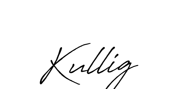 Make a beautiful signature design for name Kullig. With this signature (Antro_Vectra_Bolder) style, you can create a handwritten signature for free. Kullig signature style 7 images and pictures png