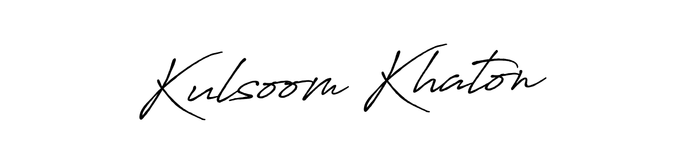 Use a signature maker to create a handwritten signature online. With this signature software, you can design (Antro_Vectra_Bolder) your own signature for name Kulsoom Khaton. Kulsoom Khaton signature style 7 images and pictures png