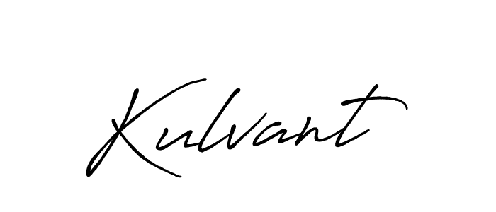 How to make Kulvant signature? Antro_Vectra_Bolder is a professional autograph style. Create handwritten signature for Kulvant name. Kulvant signature style 7 images and pictures png
