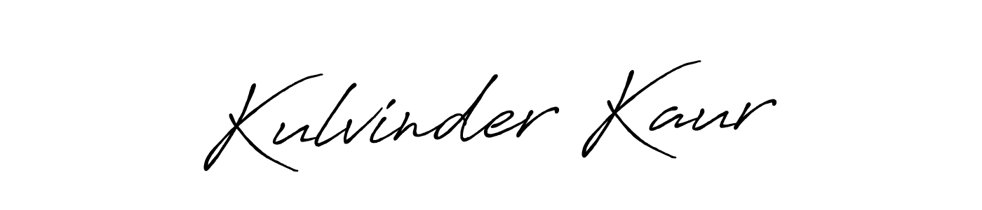 Also we have Kulvinder Kaur name is the best signature style. Create professional handwritten signature collection using Antro_Vectra_Bolder autograph style. Kulvinder Kaur signature style 7 images and pictures png