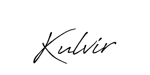 How to make Kulvir name signature. Use Antro_Vectra_Bolder style for creating short signs online. This is the latest handwritten sign. Kulvir signature style 7 images and pictures png