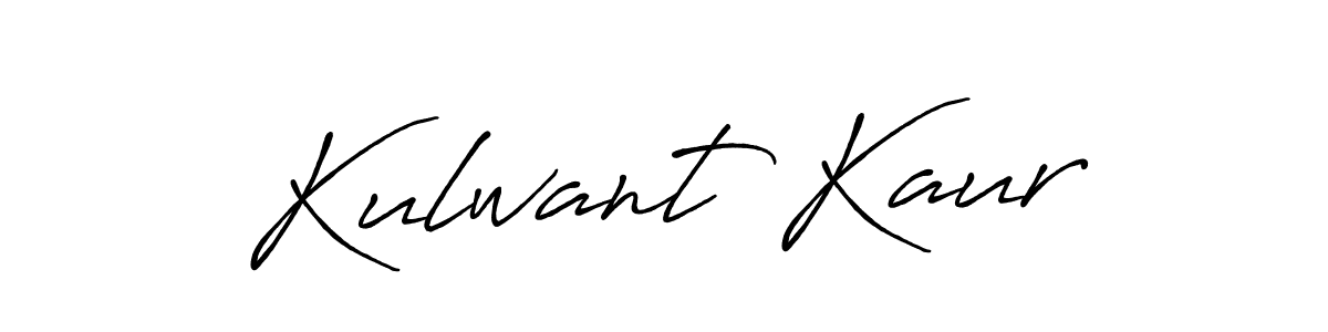 Make a beautiful signature design for name Kulwant Kaur. With this signature (Antro_Vectra_Bolder) style, you can create a handwritten signature for free. Kulwant Kaur signature style 7 images and pictures png