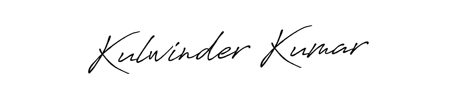 Make a beautiful signature design for name Kulwinder Kumar. With this signature (Antro_Vectra_Bolder) style, you can create a handwritten signature for free. Kulwinder Kumar signature style 7 images and pictures png