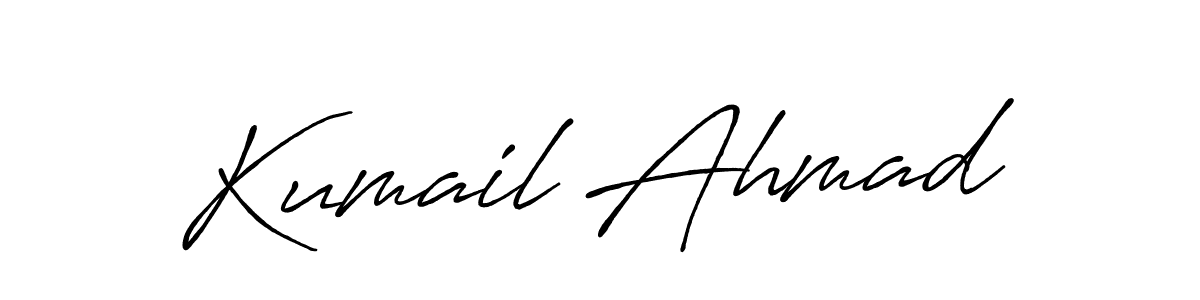 How to Draw Kumail Ahmad signature style? Antro_Vectra_Bolder is a latest design signature styles for name Kumail Ahmad. Kumail Ahmad signature style 7 images and pictures png