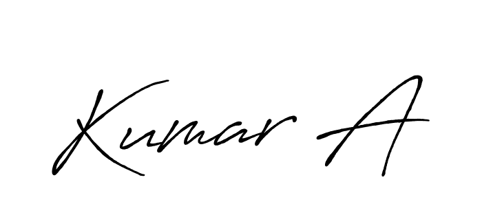 The best way (Antro_Vectra_Bolder) to make a short signature is to pick only two or three words in your name. The name Kumar A include a total of six letters. For converting this name. Kumar A signature style 7 images and pictures png