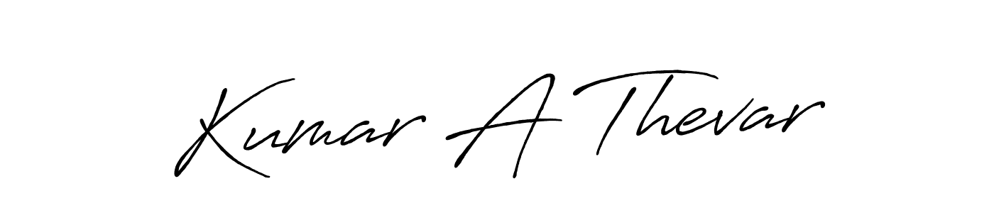 How to make Kumar A Thevar name signature. Use Antro_Vectra_Bolder style for creating short signs online. This is the latest handwritten sign. Kumar A Thevar signature style 7 images and pictures png