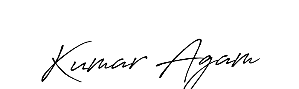 Make a beautiful signature design for name Kumar Agam. With this signature (Antro_Vectra_Bolder) style, you can create a handwritten signature for free. Kumar Agam signature style 7 images and pictures png