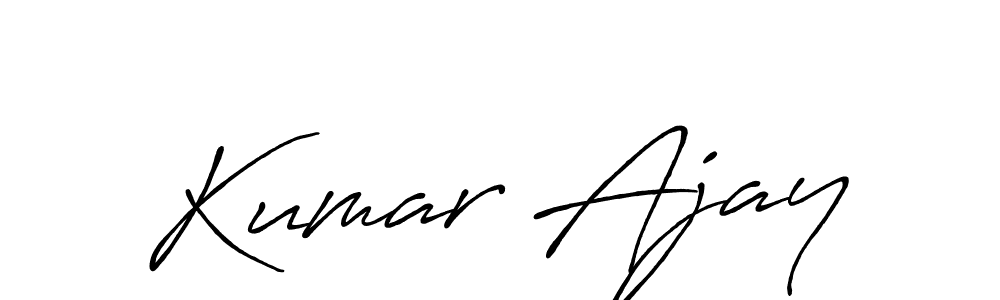 Use a signature maker to create a handwritten signature online. With this signature software, you can design (Antro_Vectra_Bolder) your own signature for name Kumar Ajay. Kumar Ajay signature style 7 images and pictures png