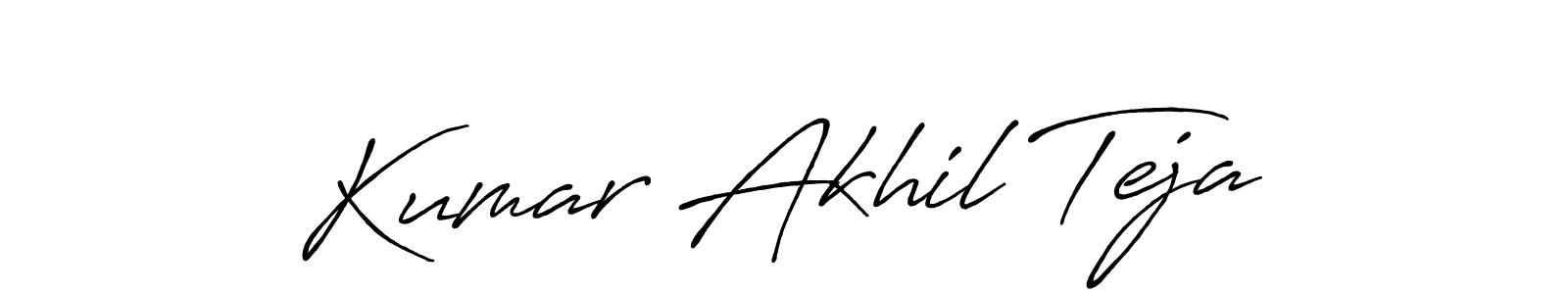 Antro_Vectra_Bolder is a professional signature style that is perfect for those who want to add a touch of class to their signature. It is also a great choice for those who want to make their signature more unique. Get Kumar Akhil Teja name to fancy signature for free. Kumar Akhil Teja signature style 7 images and pictures png