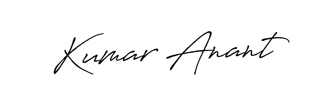 How to make Kumar Anant name signature. Use Antro_Vectra_Bolder style for creating short signs online. This is the latest handwritten sign. Kumar Anant signature style 7 images and pictures png