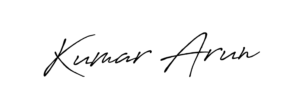 How to make Kumar Arun name signature. Use Antro_Vectra_Bolder style for creating short signs online. This is the latest handwritten sign. Kumar Arun signature style 7 images and pictures png