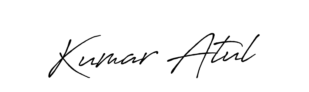 Use a signature maker to create a handwritten signature online. With this signature software, you can design (Antro_Vectra_Bolder) your own signature for name Kumar Atul. Kumar Atul signature style 7 images and pictures png