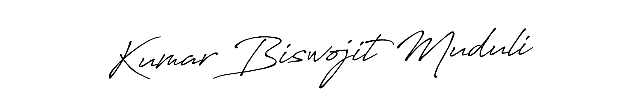 Create a beautiful signature design for name Kumar Biswojit Muduli. With this signature (Antro_Vectra_Bolder) fonts, you can make a handwritten signature for free. Kumar Biswojit Muduli signature style 7 images and pictures png
