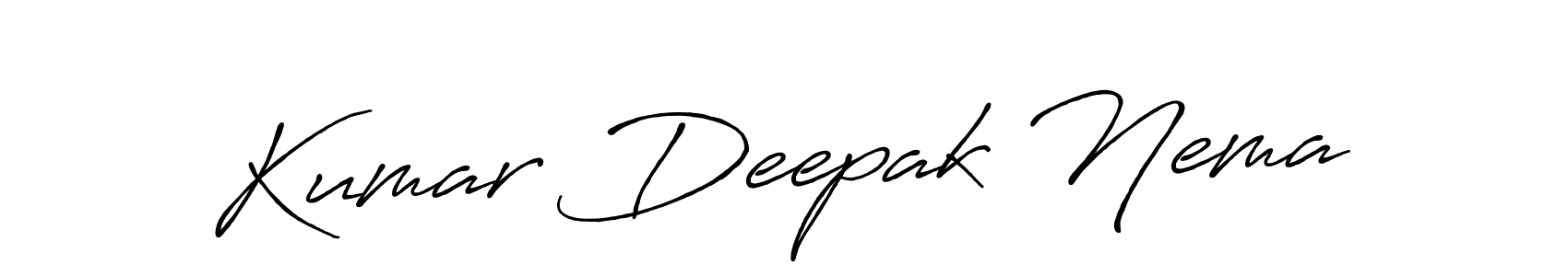 Use a signature maker to create a handwritten signature online. With this signature software, you can design (Antro_Vectra_Bolder) your own signature for name Kumar Deepak Nema. Kumar Deepak Nema signature style 7 images and pictures png