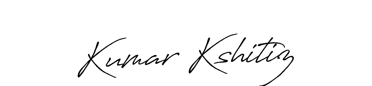 Create a beautiful signature design for name Kumar Kshitiz. With this signature (Antro_Vectra_Bolder) fonts, you can make a handwritten signature for free. Kumar Kshitiz signature style 7 images and pictures png