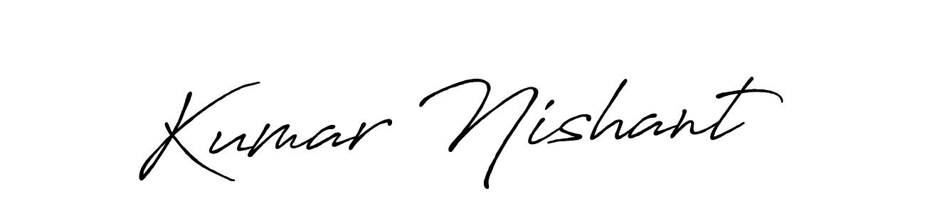 You can use this online signature creator to create a handwritten signature for the name Kumar Nishant. This is the best online autograph maker. Kumar Nishant signature style 7 images and pictures png