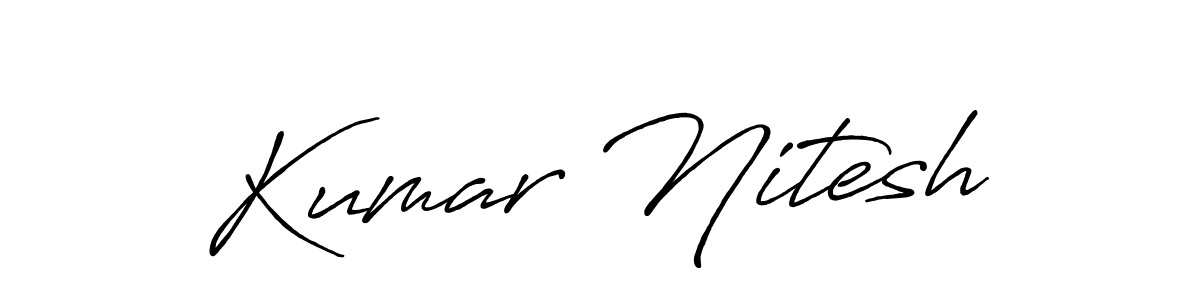 Design your own signature with our free online signature maker. With this signature software, you can create a handwritten (Antro_Vectra_Bolder) signature for name Kumar Nitesh. Kumar Nitesh signature style 7 images and pictures png