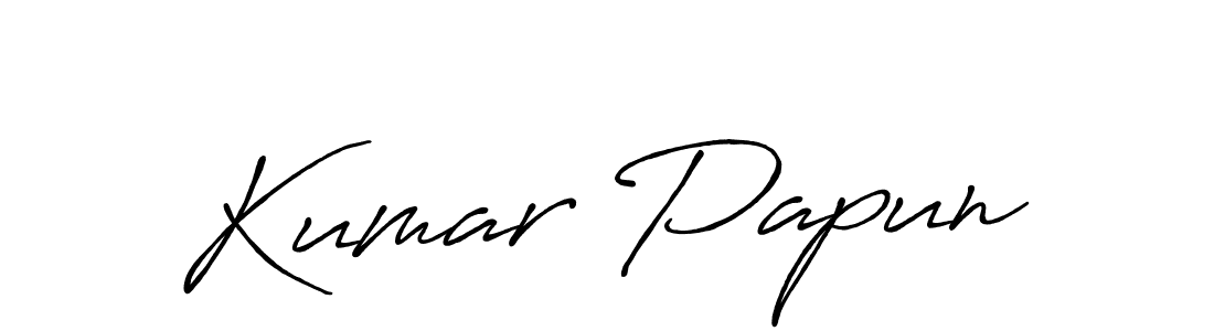 Use a signature maker to create a handwritten signature online. With this signature software, you can design (Antro_Vectra_Bolder) your own signature for name Kumar Papun. Kumar Papun signature style 7 images and pictures png