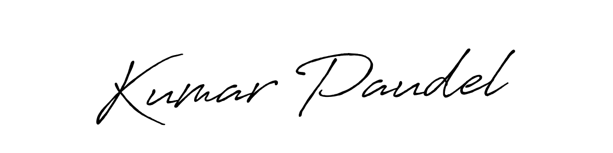 Create a beautiful signature design for name Kumar Paudel. With this signature (Antro_Vectra_Bolder) fonts, you can make a handwritten signature for free. Kumar Paudel signature style 7 images and pictures png