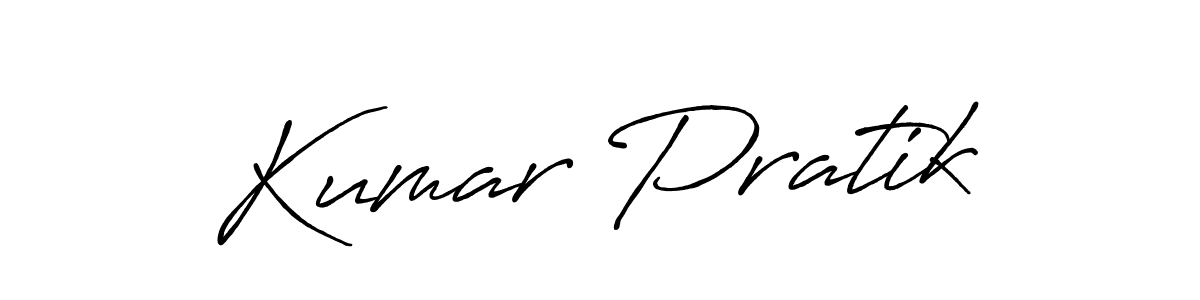 Make a beautiful signature design for name Kumar Pratik. With this signature (Antro_Vectra_Bolder) style, you can create a handwritten signature for free. Kumar Pratik signature style 7 images and pictures png