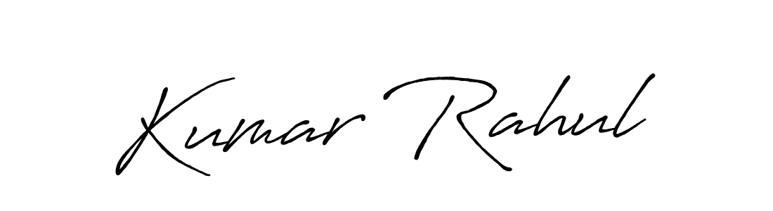 Create a beautiful signature design for name Kumar Rahul. With this signature (Antro_Vectra_Bolder) fonts, you can make a handwritten signature for free. Kumar Rahul signature style 7 images and pictures png