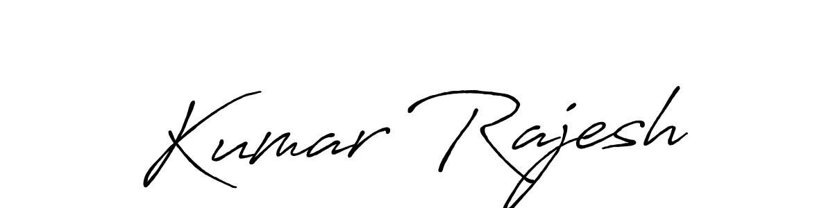 Make a beautiful signature design for name Kumar Rajesh. With this signature (Antro_Vectra_Bolder) style, you can create a handwritten signature for free. Kumar Rajesh signature style 7 images and pictures png
