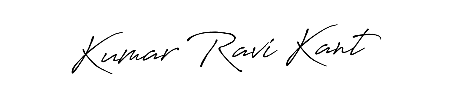 Make a beautiful signature design for name Kumar Ravi Kant. With this signature (Antro_Vectra_Bolder) style, you can create a handwritten signature for free. Kumar Ravi Kant signature style 7 images and pictures png