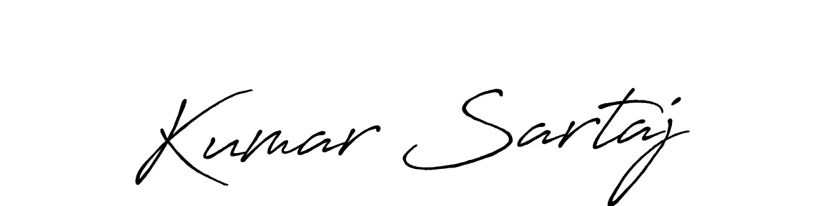 Kumar Sartaj stylish signature style. Best Handwritten Sign (Antro_Vectra_Bolder) for my name. Handwritten Signature Collection Ideas for my name Kumar Sartaj. Kumar Sartaj signature style 7 images and pictures png