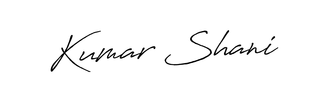 How to make Kumar Shani name signature. Use Antro_Vectra_Bolder style for creating short signs online. This is the latest handwritten sign. Kumar Shani signature style 7 images and pictures png
