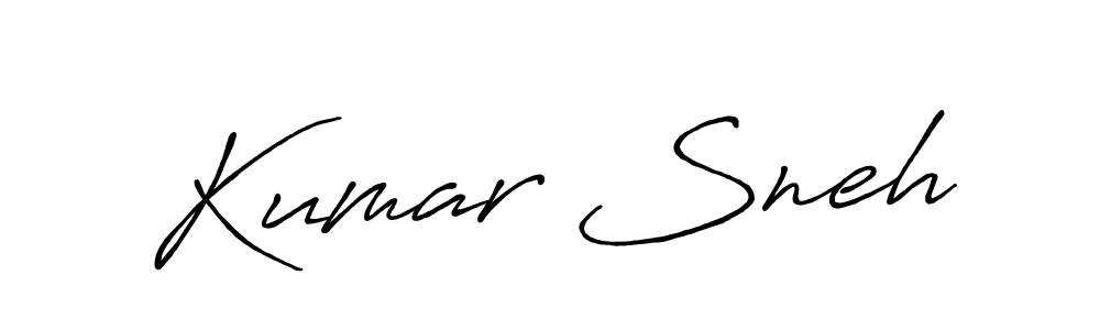 The best way (Antro_Vectra_Bolder) to make a short signature is to pick only two or three words in your name. The name Kumar Sneh include a total of six letters. For converting this name. Kumar Sneh signature style 7 images and pictures png