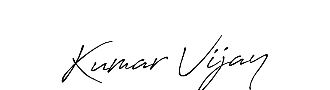 Use a signature maker to create a handwritten signature online. With this signature software, you can design (Antro_Vectra_Bolder) your own signature for name Kumar Vijay. Kumar Vijay signature style 7 images and pictures png