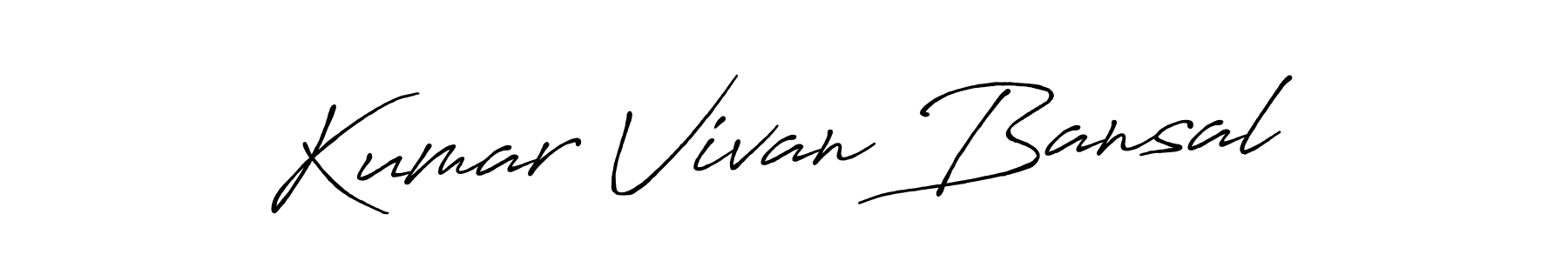 Use a signature maker to create a handwritten signature online. With this signature software, you can design (Antro_Vectra_Bolder) your own signature for name Kumar Vivan Bansal. Kumar Vivan Bansal signature style 7 images and pictures png