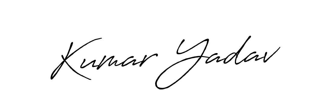 Kumar Yadav stylish signature style. Best Handwritten Sign (Antro_Vectra_Bolder) for my name. Handwritten Signature Collection Ideas for my name Kumar Yadav. Kumar Yadav signature style 7 images and pictures png