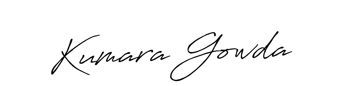 Also we have Kumara Gowda name is the best signature style. Create professional handwritten signature collection using Antro_Vectra_Bolder autograph style. Kumara Gowda signature style 7 images and pictures png