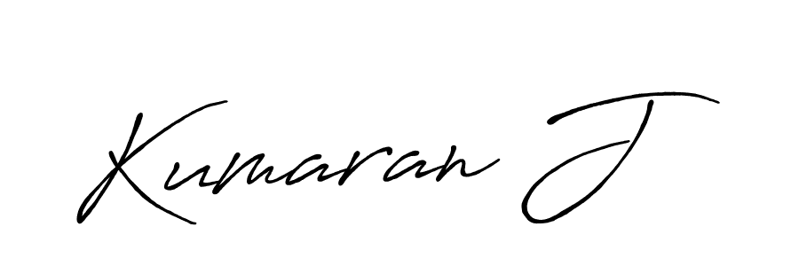 How to make Kumaran J name signature. Use Antro_Vectra_Bolder style for creating short signs online. This is the latest handwritten sign. Kumaran J signature style 7 images and pictures png