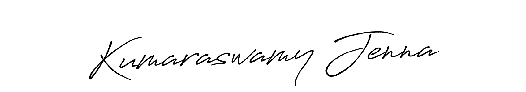 Make a beautiful signature design for name Kumaraswamy Jenna. With this signature (Antro_Vectra_Bolder) style, you can create a handwritten signature for free. Kumaraswamy Jenna signature style 7 images and pictures png
