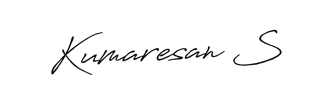 Make a beautiful signature design for name Kumaresan S. Use this online signature maker to create a handwritten signature for free. Kumaresan S signature style 7 images and pictures png