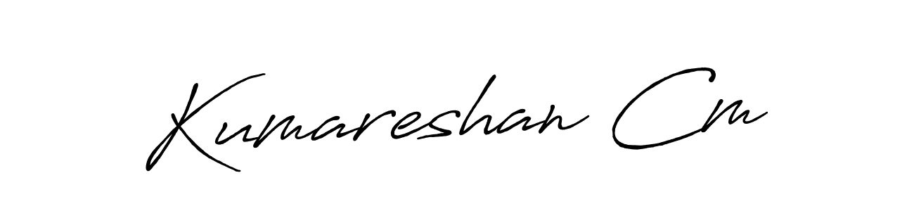 Also we have Kumareshan Cm name is the best signature style. Create professional handwritten signature collection using Antro_Vectra_Bolder autograph style. Kumareshan Cm signature style 7 images and pictures png