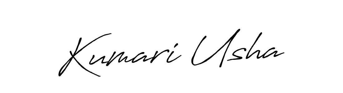 Create a beautiful signature design for name Kumari Usha. With this signature (Antro_Vectra_Bolder) fonts, you can make a handwritten signature for free. Kumari Usha signature style 7 images and pictures png