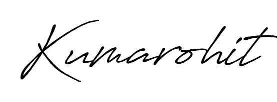 Try this chic Kumarohit handwritten sign style. Using Antro_Vectra_Bolder font elements, it gives your name a sleek, memorable identity. Kumarohit signature style 7 images and pictures png