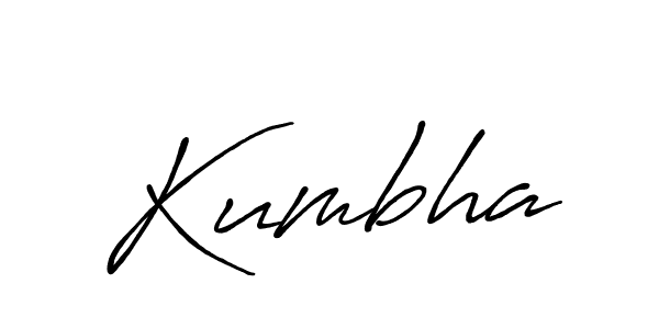 Also we have Kumbha name is the best signature style. Create professional handwritten signature collection using Antro_Vectra_Bolder autograph style. Kumbha signature style 7 images and pictures png