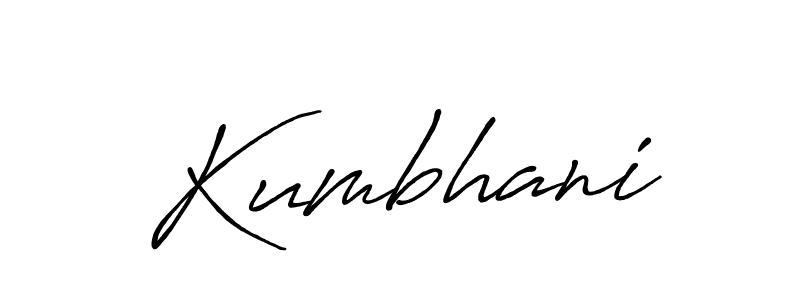 Also we have Kumbhani name is the best signature style. Create professional handwritten signature collection using Antro_Vectra_Bolder autograph style. Kumbhani signature style 7 images and pictures png