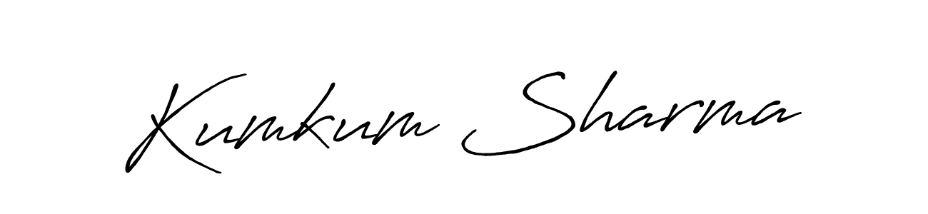 if you are searching for the best signature style for your name Kumkum Sharma. so please give up your signature search. here we have designed multiple signature styles  using Antro_Vectra_Bolder. Kumkum Sharma signature style 7 images and pictures png