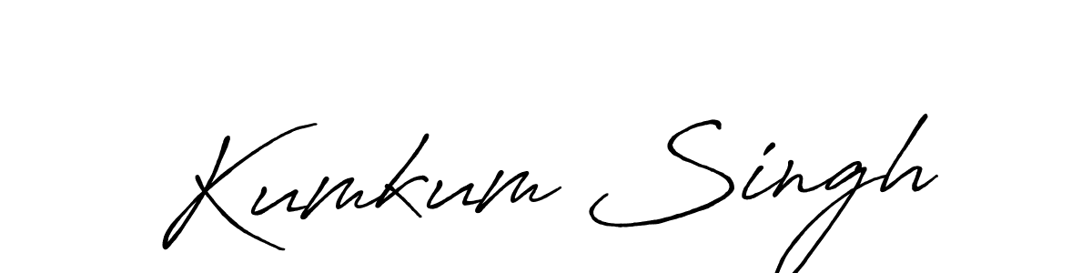 Design your own signature with our free online signature maker. With this signature software, you can create a handwritten (Antro_Vectra_Bolder) signature for name Kumkum Singh. Kumkum Singh signature style 7 images and pictures png