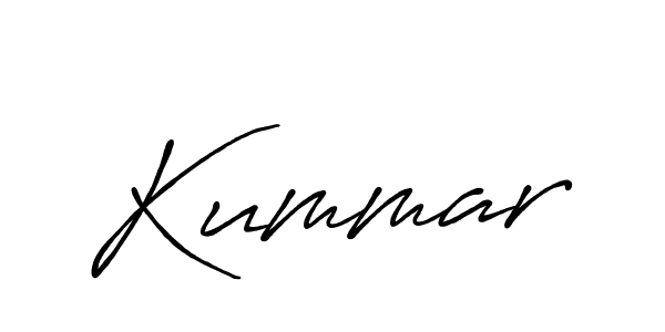 Create a beautiful signature design for name Kummar. With this signature (Antro_Vectra_Bolder) fonts, you can make a handwritten signature for free. Kummar signature style 7 images and pictures png