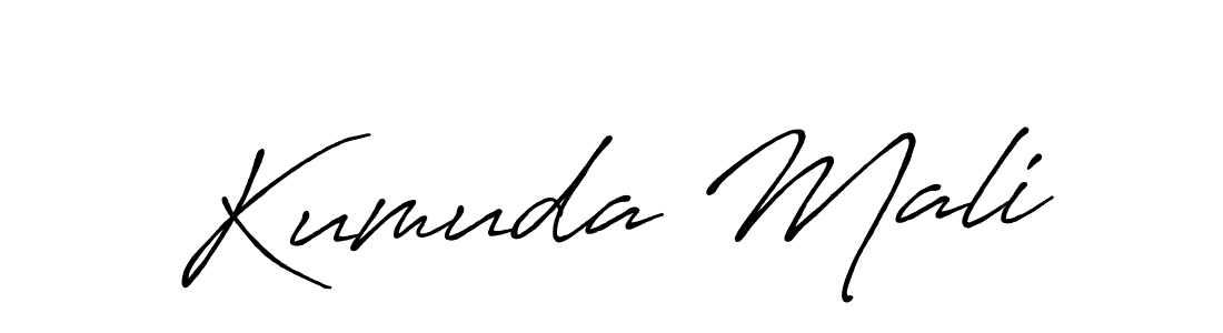 Make a beautiful signature design for name Kumuda Mali. With this signature (Antro_Vectra_Bolder) style, you can create a handwritten signature for free. Kumuda Mali signature style 7 images and pictures png