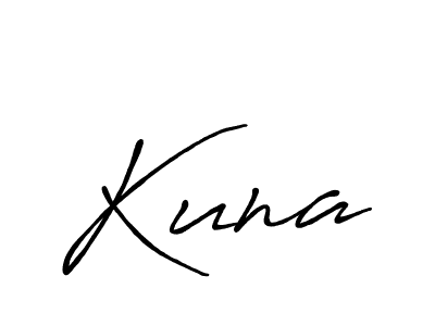 Also we have Kuna name is the best signature style. Create professional handwritten signature collection using Antro_Vectra_Bolder autograph style. Kuna signature style 7 images and pictures png