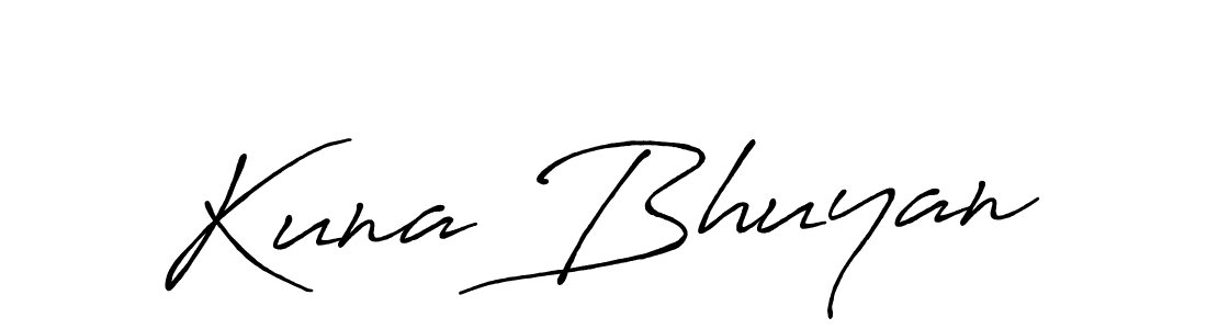 Design your own signature with our free online signature maker. With this signature software, you can create a handwritten (Antro_Vectra_Bolder) signature for name Kuna Bhuyan. Kuna Bhuyan signature style 7 images and pictures png